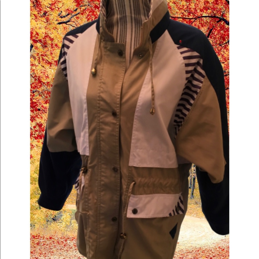 Westport Rain Jacket/Coat Blue & Tan size Med - Picture 2 of 12